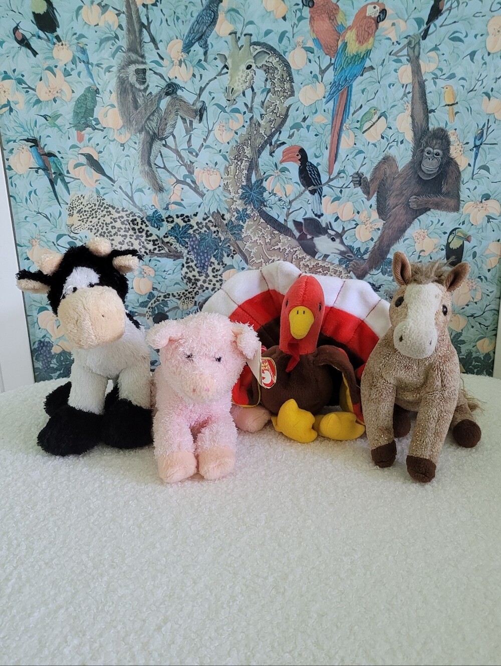 Four Farm Animal Beanie Babies | Ty